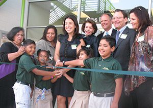 Charter elementary school ribbon cutting.