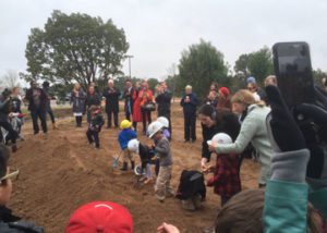 Montessori for All students break ground on new school.