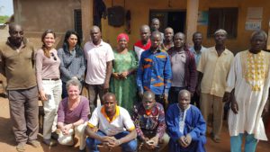 Rosemary with members of a cooperative in Côte d'Ivoire.