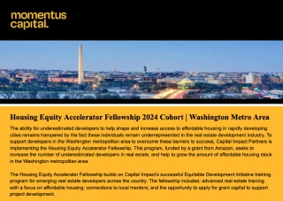 Preview of "Housing Equity Accelerator Fellowship Cohort Biographies 2024" Fact Sheet (PDF)