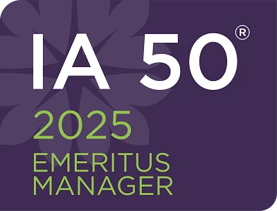 Impact Assets 50 2025 Emeritus Manager badge